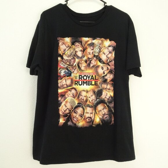 WWE Other - WWE Men's T-Shirt Royal Rumble 2024 Black XL St. Petersburg Tampa Florida